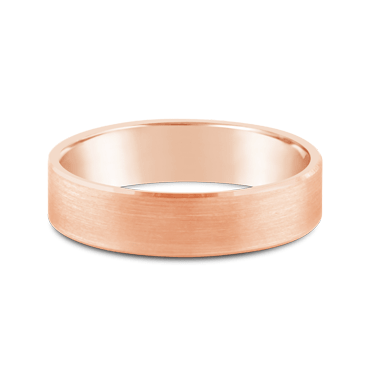 Rose Gold Brushed Finish Men's Wedding Ring - Ecali