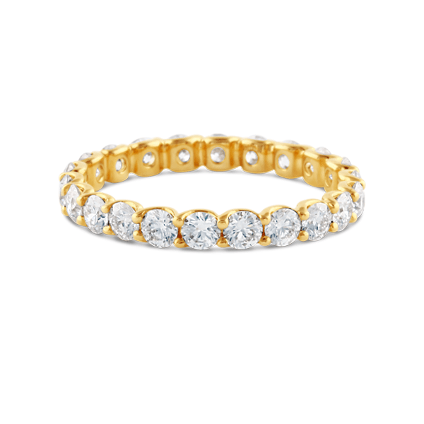 Yellow gold eternity band shop with diamonds