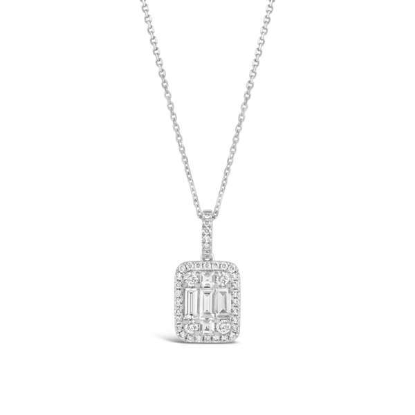 Small white gold deals necklace